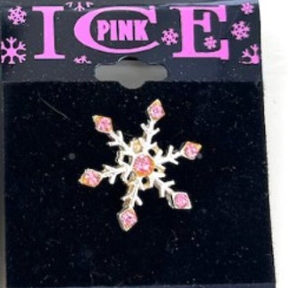 Jewelry - Pink Ice Snowflake Pin